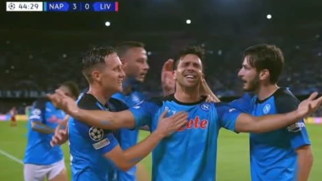San Paolo, una fiesta: Zielinski, Zambo Anguissa y Simeone y el 3-0 de Napoli vs. Liverpool [VIDEO]