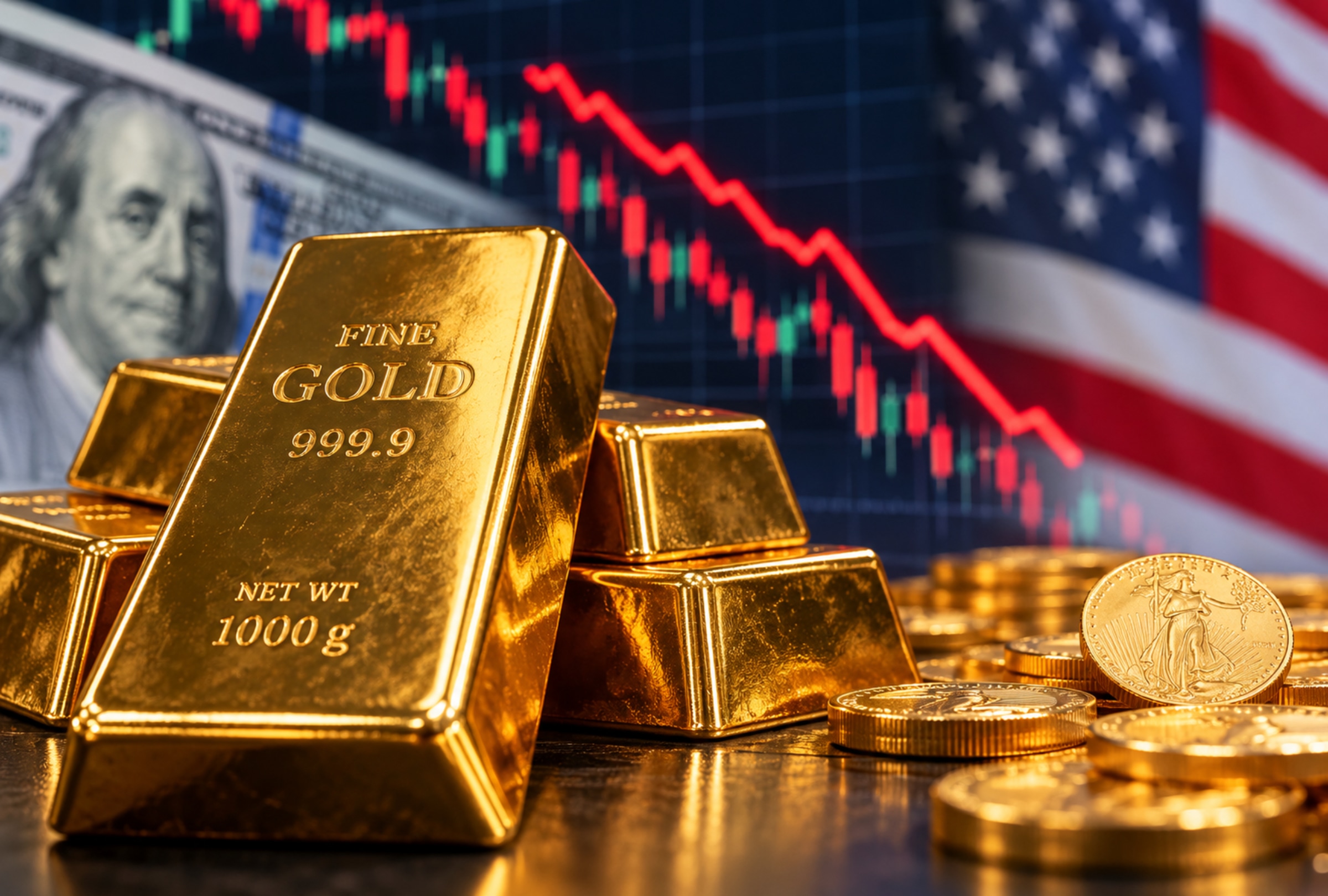 UNITED STATES, 20/10/2026.- Gold prices fell as oil climbed and inflation concerns grew. See the October 20 spot quote, price per gram and market context. PHOTO BY NOÉ YACTAYO