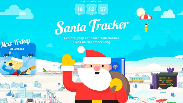 Google te permite seguir a Papa Noel en su recorrido por el mundo