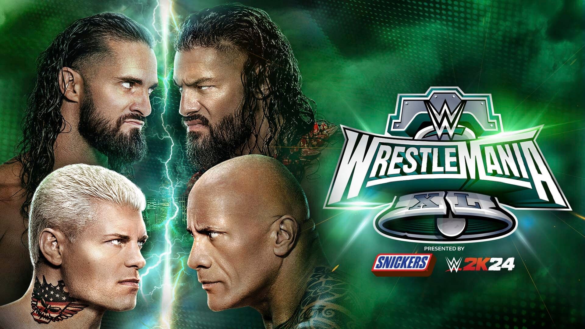 The Rock y Roman Reigns se unen contra Cody Rhodes y Seth Rollins. (WWE Corp)