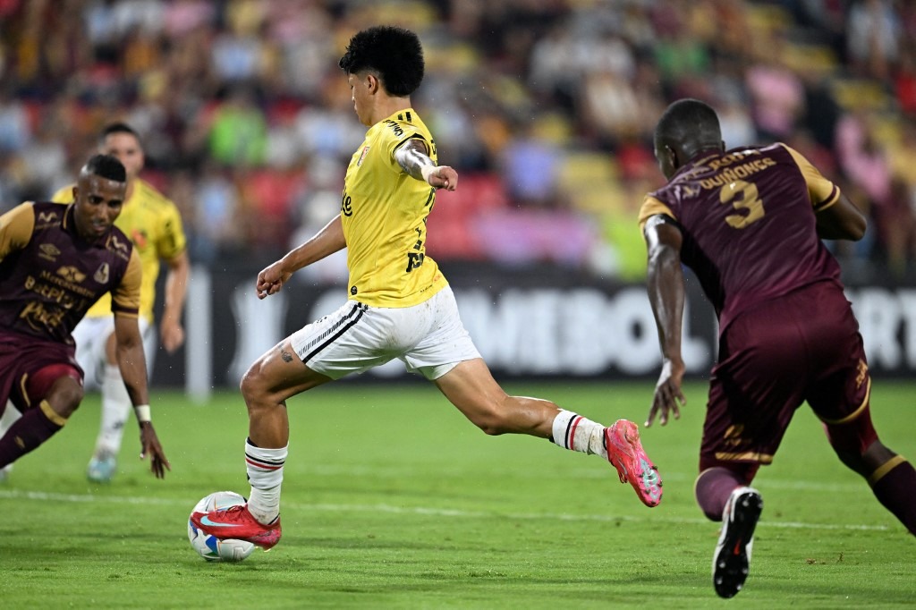 Kenji Cabrera marcó el gol del triunfo de Melgar ante Tolima.