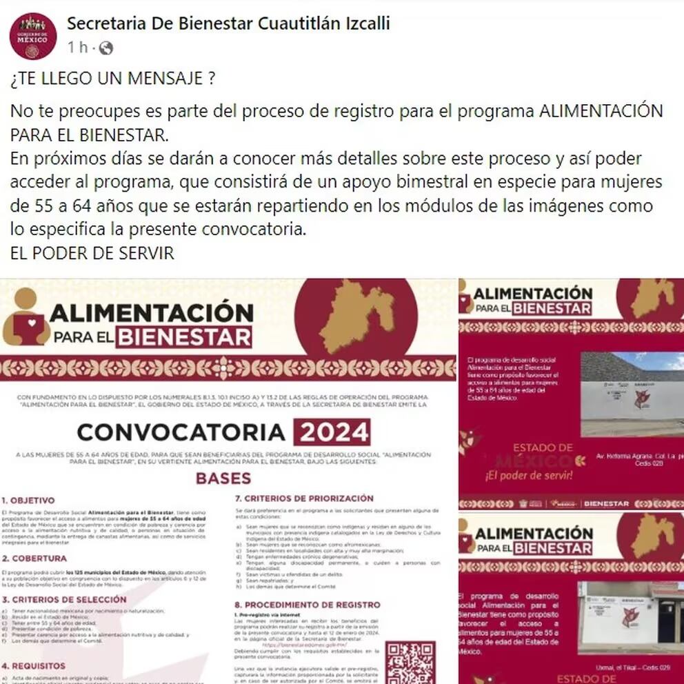 Alimentación para el Bienestar en México. (Foto: Gobierno de México)