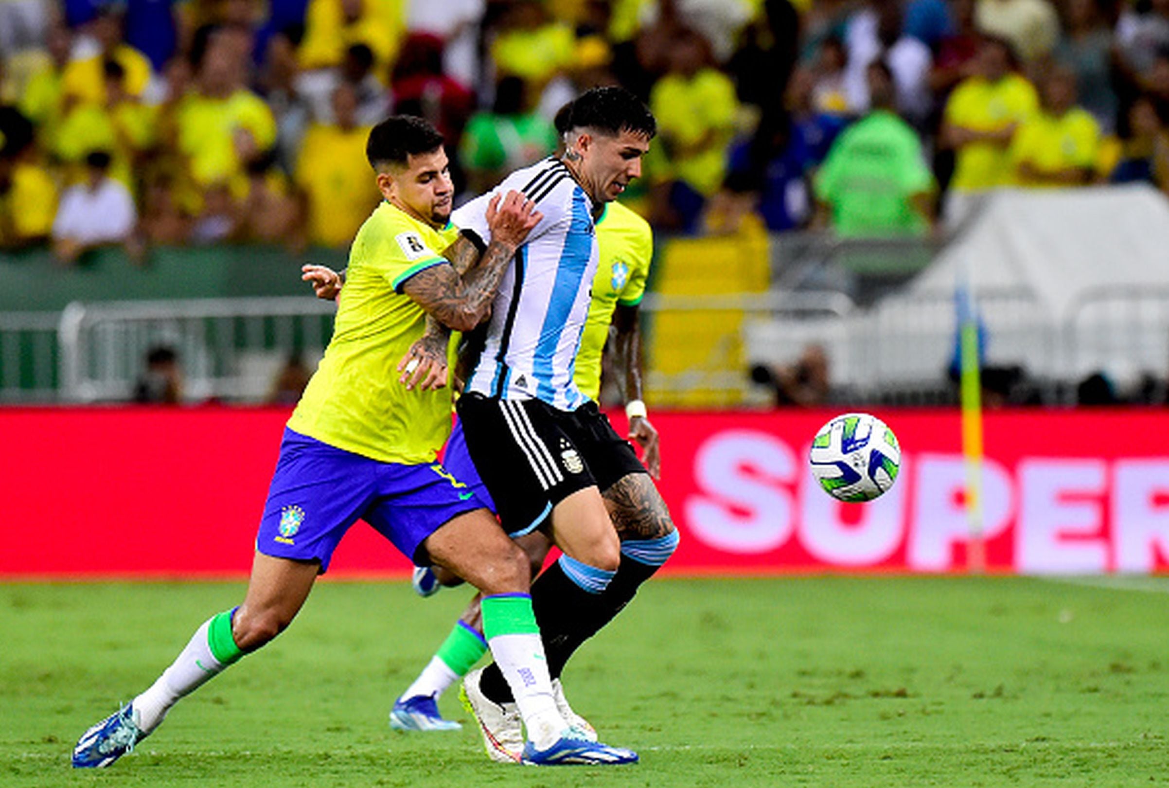 Argentina and Brazil face each other this Tuesday, March 25, on Matchday 14 of the 2026 World Cup Qualifiers. (Photo: Getty Images)