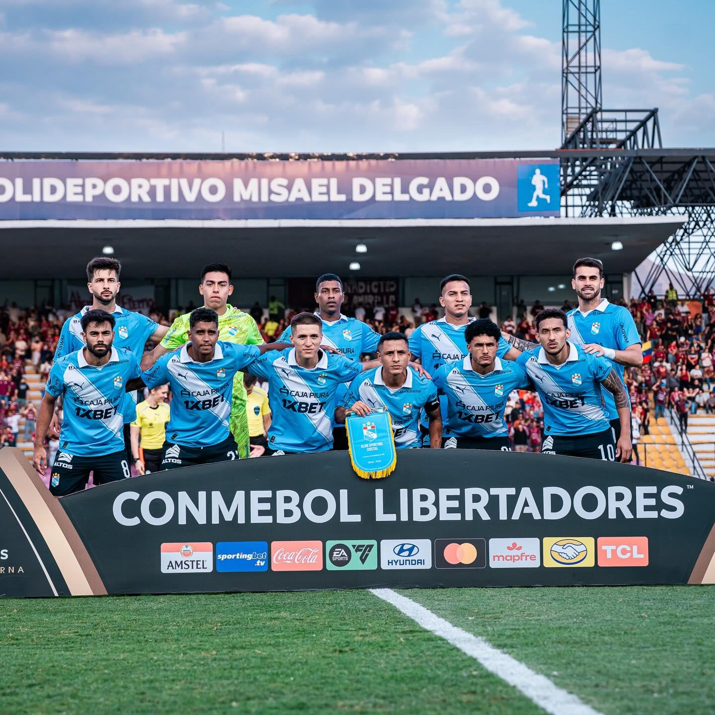 Así alineó el club celeste en Valencia por Copa Libertadores. (Foto: Sporting Cristal)