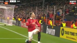 ¡Agónico! El gol de McTominay para el 1-0 de Manchester United vs. Omonia [VIDEO]