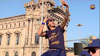 Barcelona: Así fueron las locuras de Neymar en la celebración del título