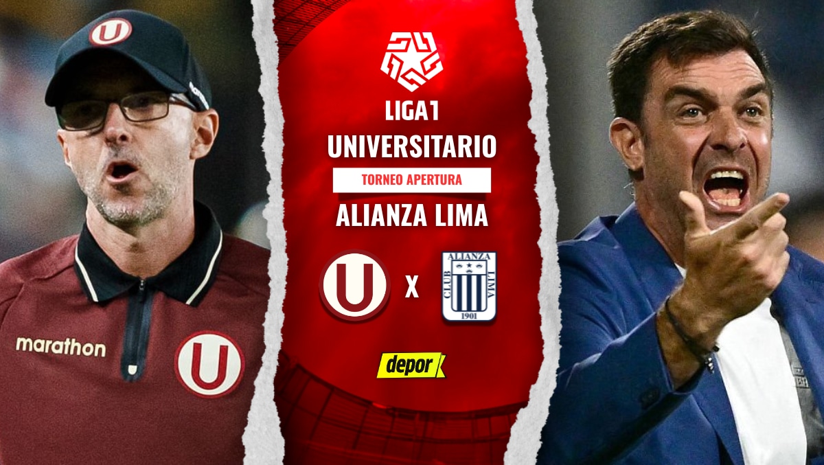 Universitario vs. Alianza Lima se enfrentan por la fecha 9 del Torneo Apertura 2026. (Diseño: Depor)