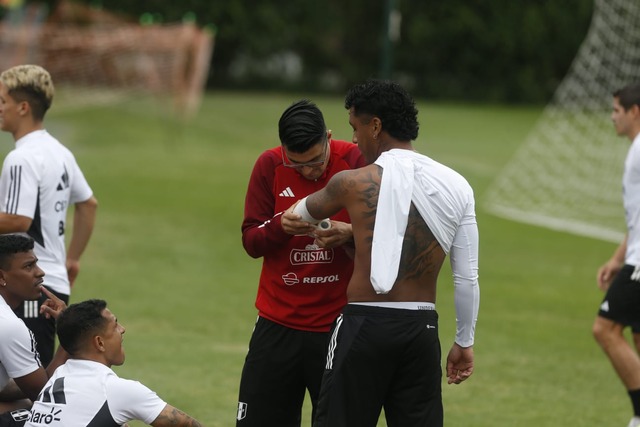 Entrenamiento de la selección peruana de fútbol con miras a la próxima fecha doble por las eliminatorias 2026. (Foto: Mario Zapata Nieto / @photo.gec)