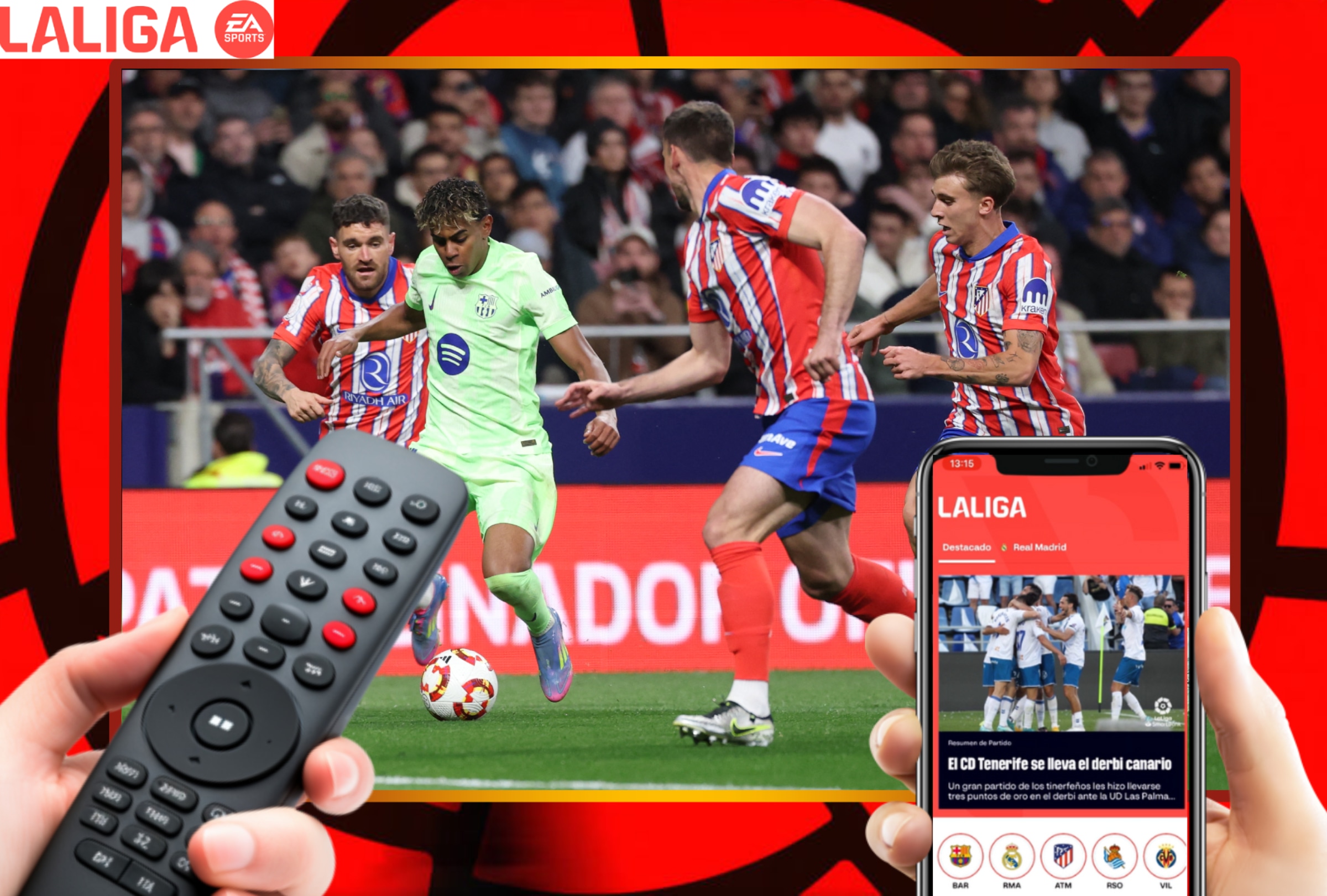 BARCELONA (ESPAÑA), 03/03/2026.- Lista de canales de televisión y servicios streaming para mirar el partido entre FC Barcelona y Atlético Madrid este martes 3 de marzo por la vuelta de la semifinal de la Copa del Rey 2026 desde el estadio Spotify Camp Nou de Barcelona, España. FOTO DE THOMAS COEX PARA AFP