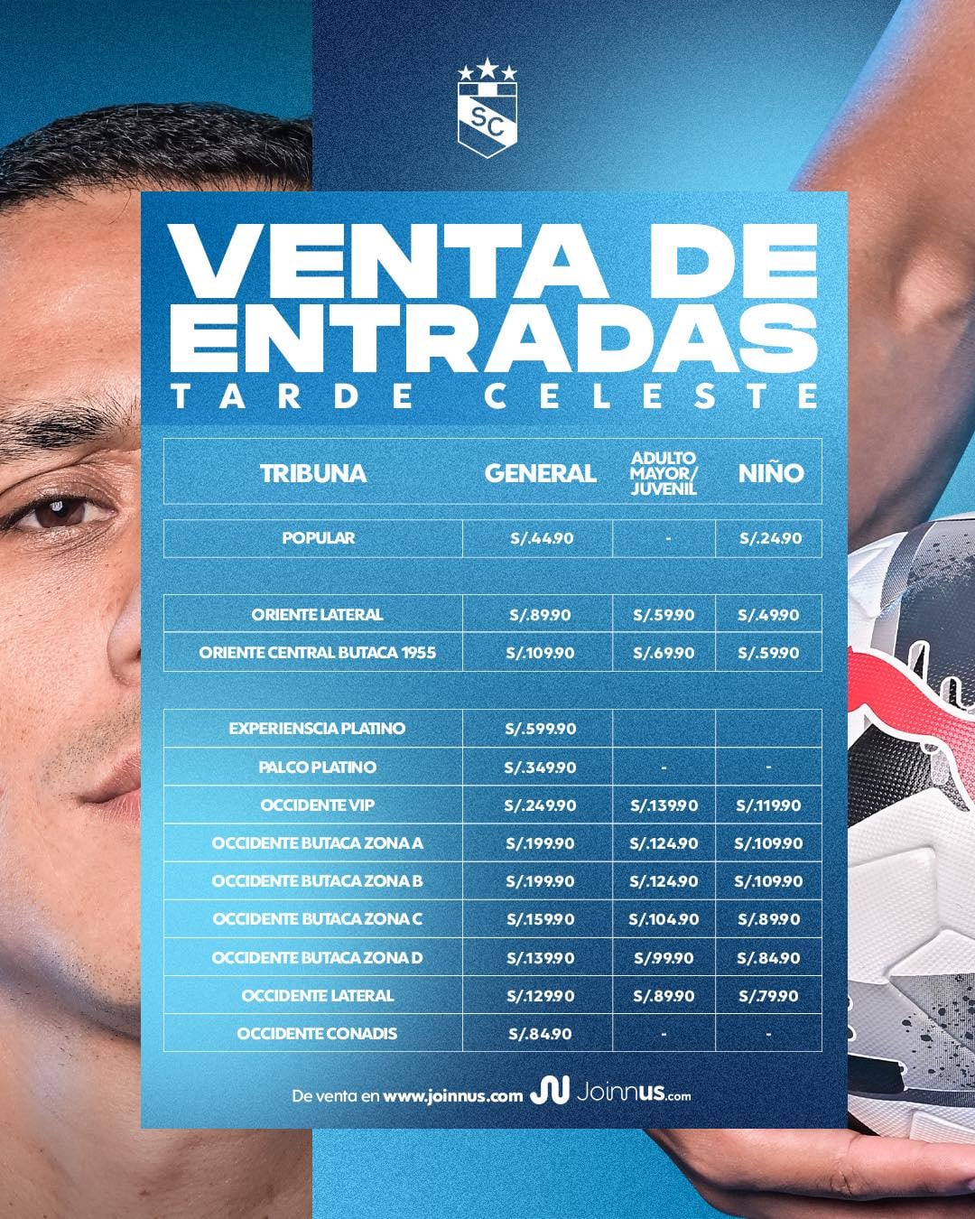 Cristal puso a la venta las entradas para la 'Tarde Celeste'. (Foto: Sporting Cristal)