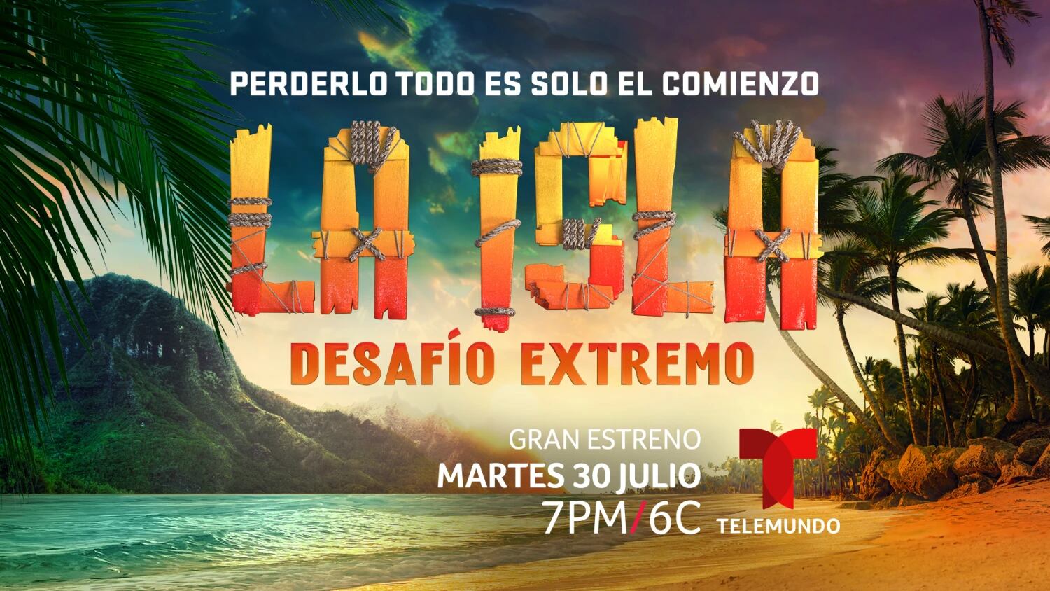 La imagen promocional de “La isla: Desafío extremo”, reality de supervivencia grabado en Turquía (Foto: Telemundo)