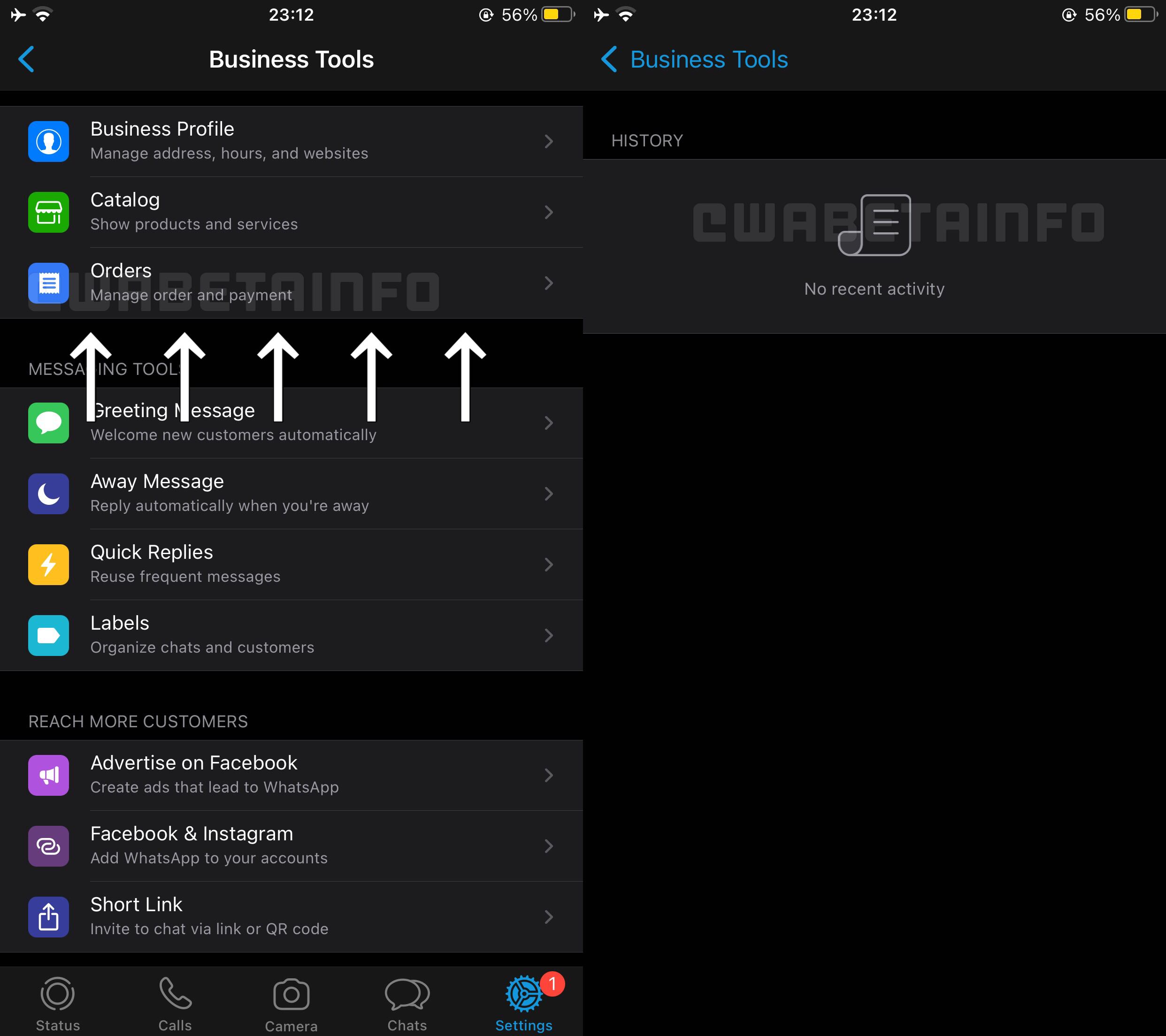WhatsApp: reportan que la aplicación trabaja en una herramienta nueva para el apartado de ‘Negocios’. (Foto: WaBetainfo)
