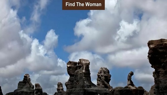 DESAFÍO VISUAL | En esta imagen pintoresca de rocas, hay una mujer escondida a plena vista. ¿Puedes ver aquí en 7 segundos?