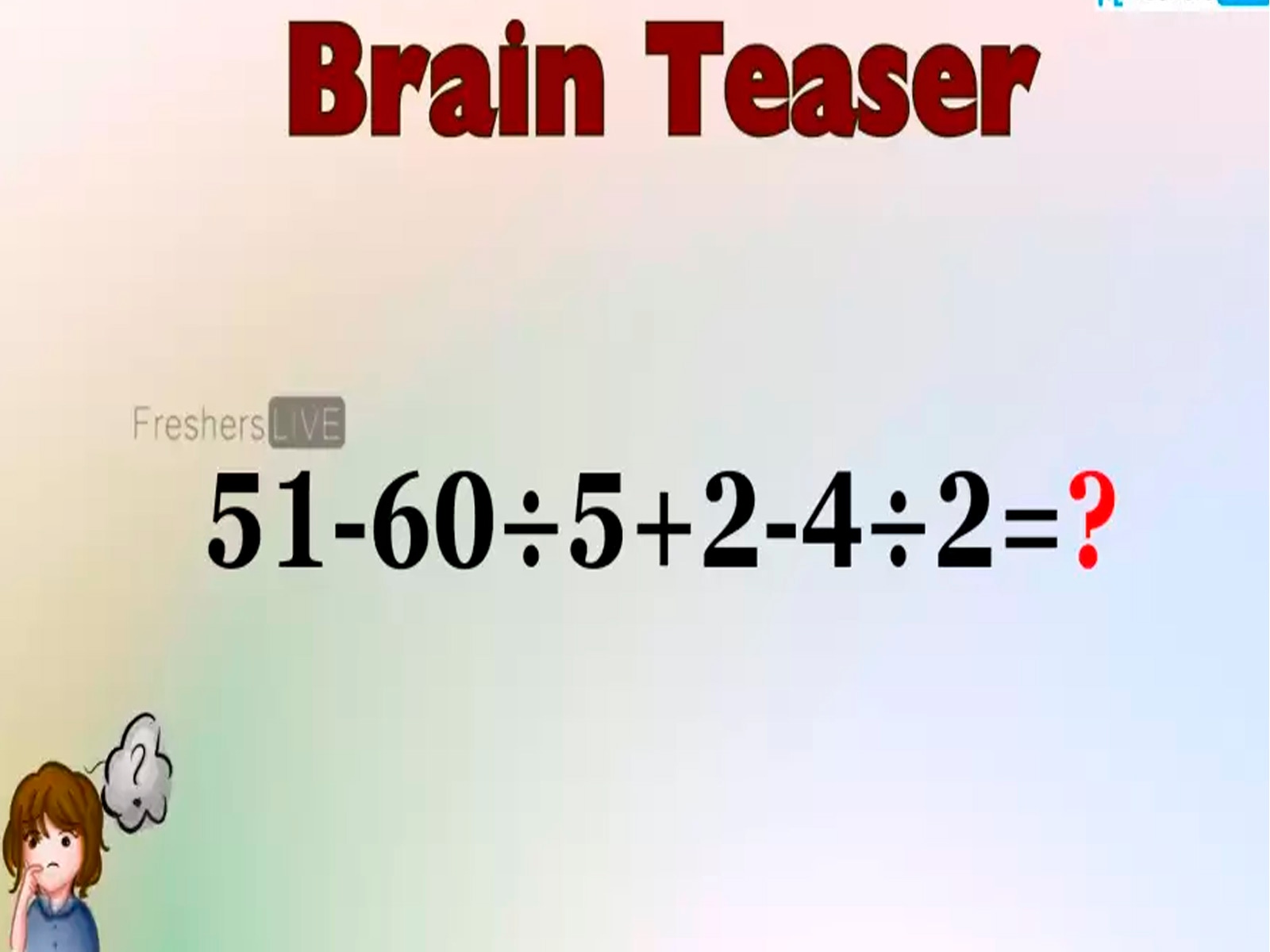 Solo aplica tus conocimientos y trata de obtener la solución de este reto matemático rápidamente.| Foto: fresherslive