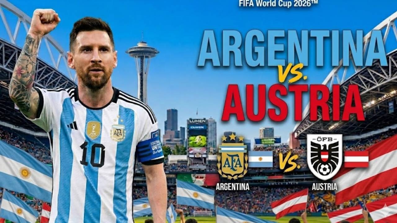 ARLINGTON, TEXAS (ESTADOS UNIDOS), 22/06/2026. Canales de TV para mirar el partido entre Argentina vs. Austria este lunes 22 de junio por la Jornada 2 del grupo J del Mundial 2026 en el AT&T Stadium, Arlington, Texas. FOTO creada por Gemini.