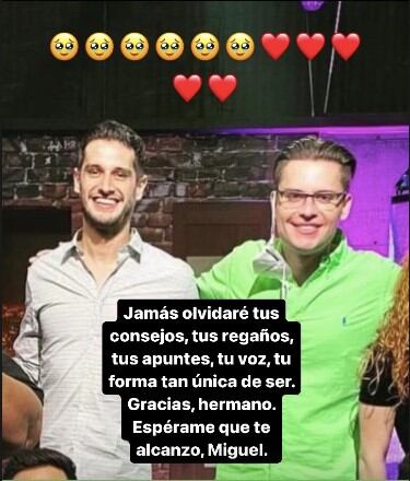 Así se despidieron del comunicador de 39 años (Foto: Adrián Marcelo / Instagram)