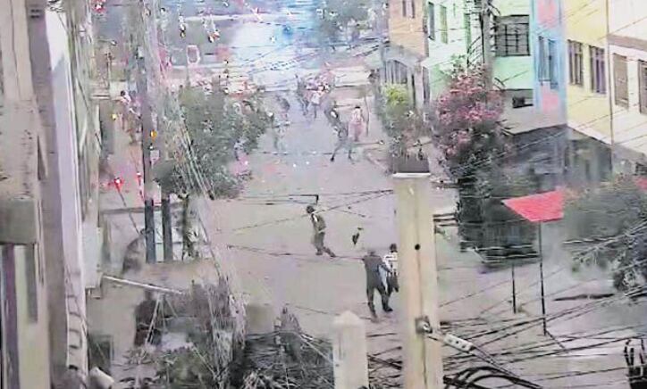 Imágenes de lo sucedido el fin de semana entre barras de la U y Alianza en Santa Anita. (Captura)