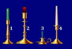 Mira la imagen, indica qué vela encenderías y conocerás lo que te hace falta