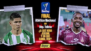 ¿En qué canales ver Atlético Nacional vs. Tolima y a qué hora juegan por la final de Liga BetPlay?