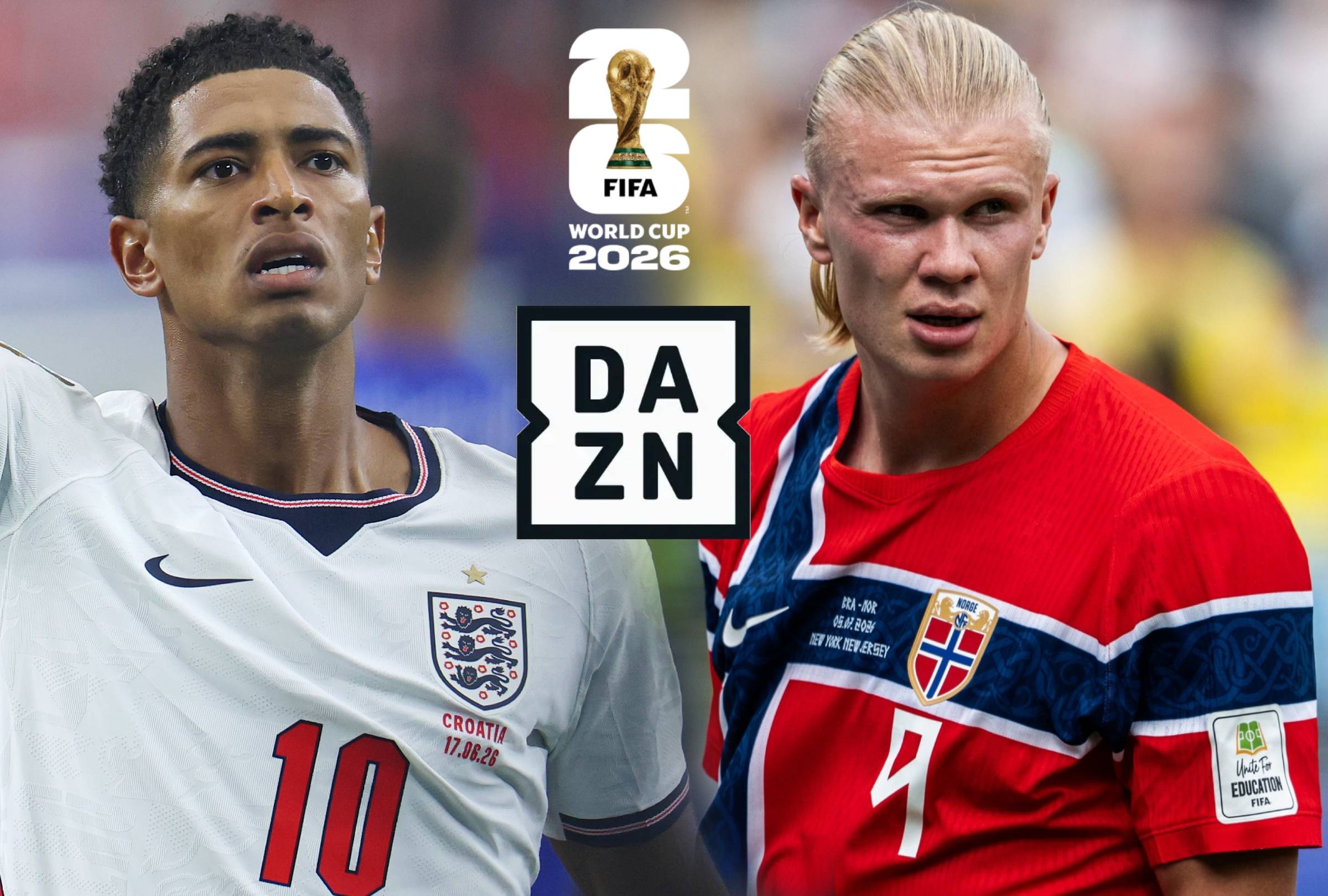 MIAMI, FLORIDA, (ESTADOS UNIDOS), 11/07/2026.- DAZN Mundial te llevará EN DIRECTO el partido de Inglaterra vs. Noruega hoy sábado 11 de julio por los cuartos de final del Mundial 2026 desde el Hard Rock Stadium, Miami, Florida, Estados Unidos. Foto: X de la selección de Inglaterra y X de la selección de Noruega.