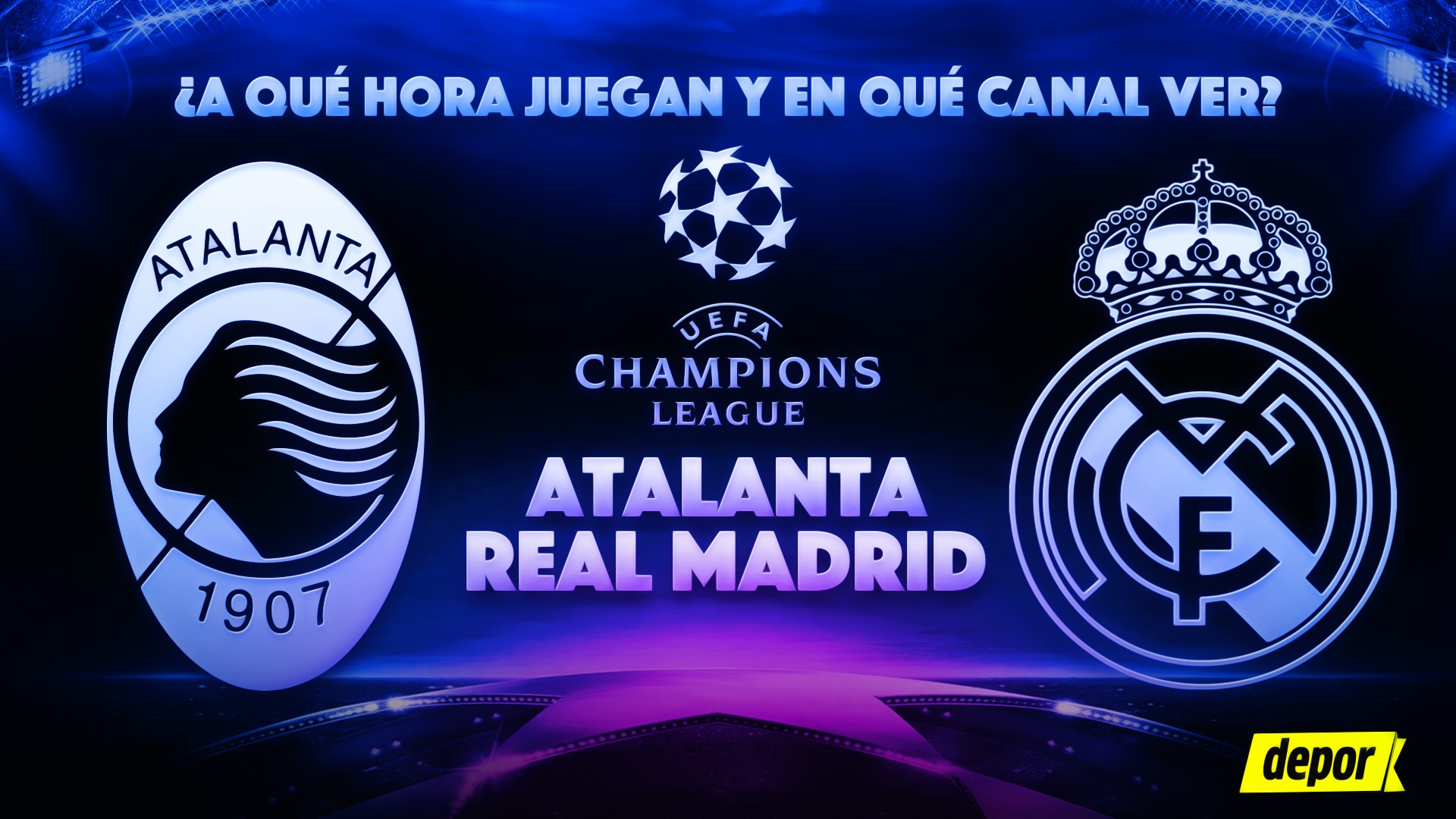 Atalanta vs Real Madrid por la fecha 6 de la Champions League 2024. (Diseño: Depor).