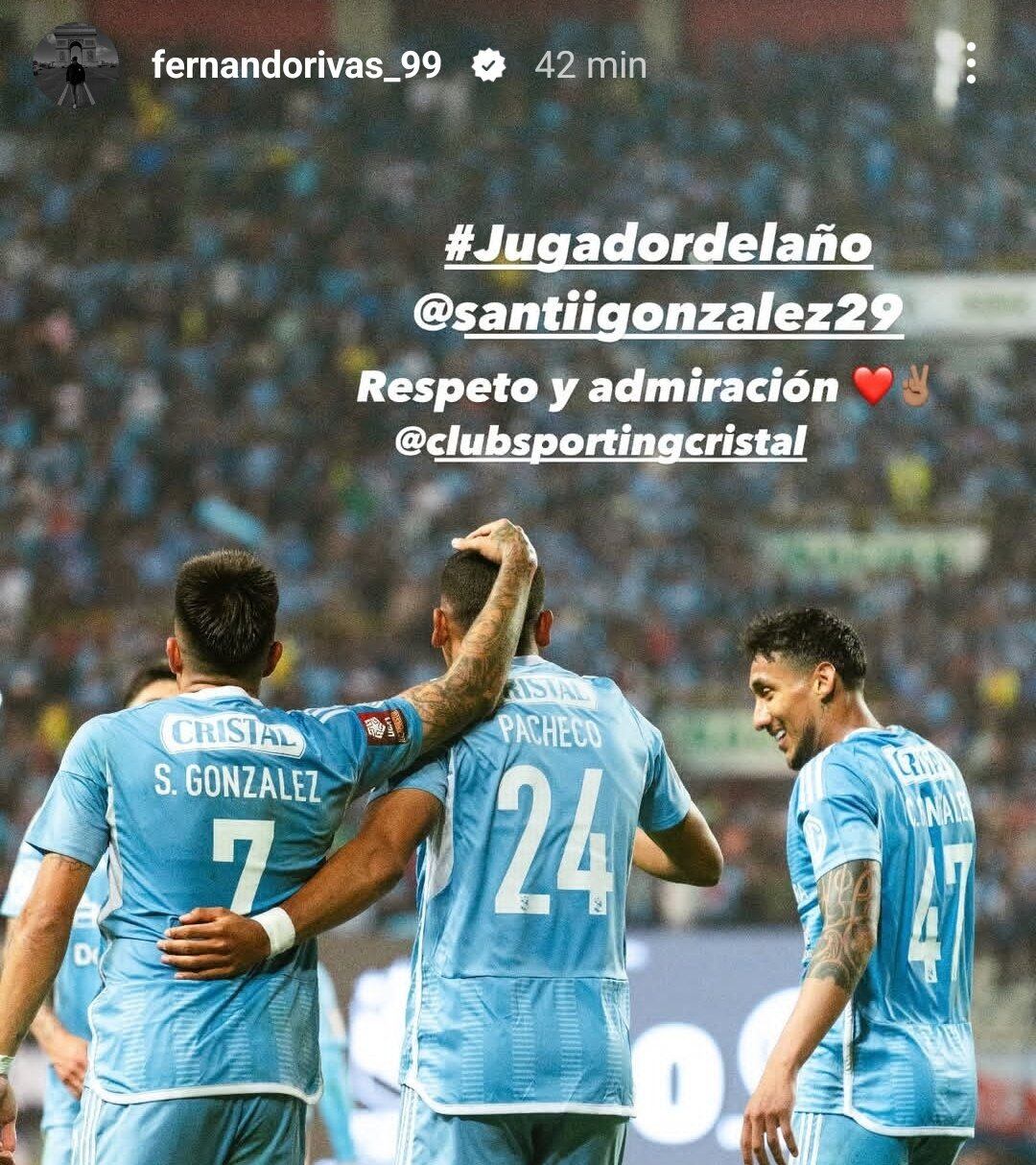 La polémica que desató Fernando Pacheco en su cuenta de Instagram. (Foto: Captura).