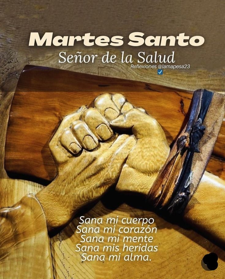 Imágenes por Martes Santo para compartir en redes sociales (Foto: Pinterest).