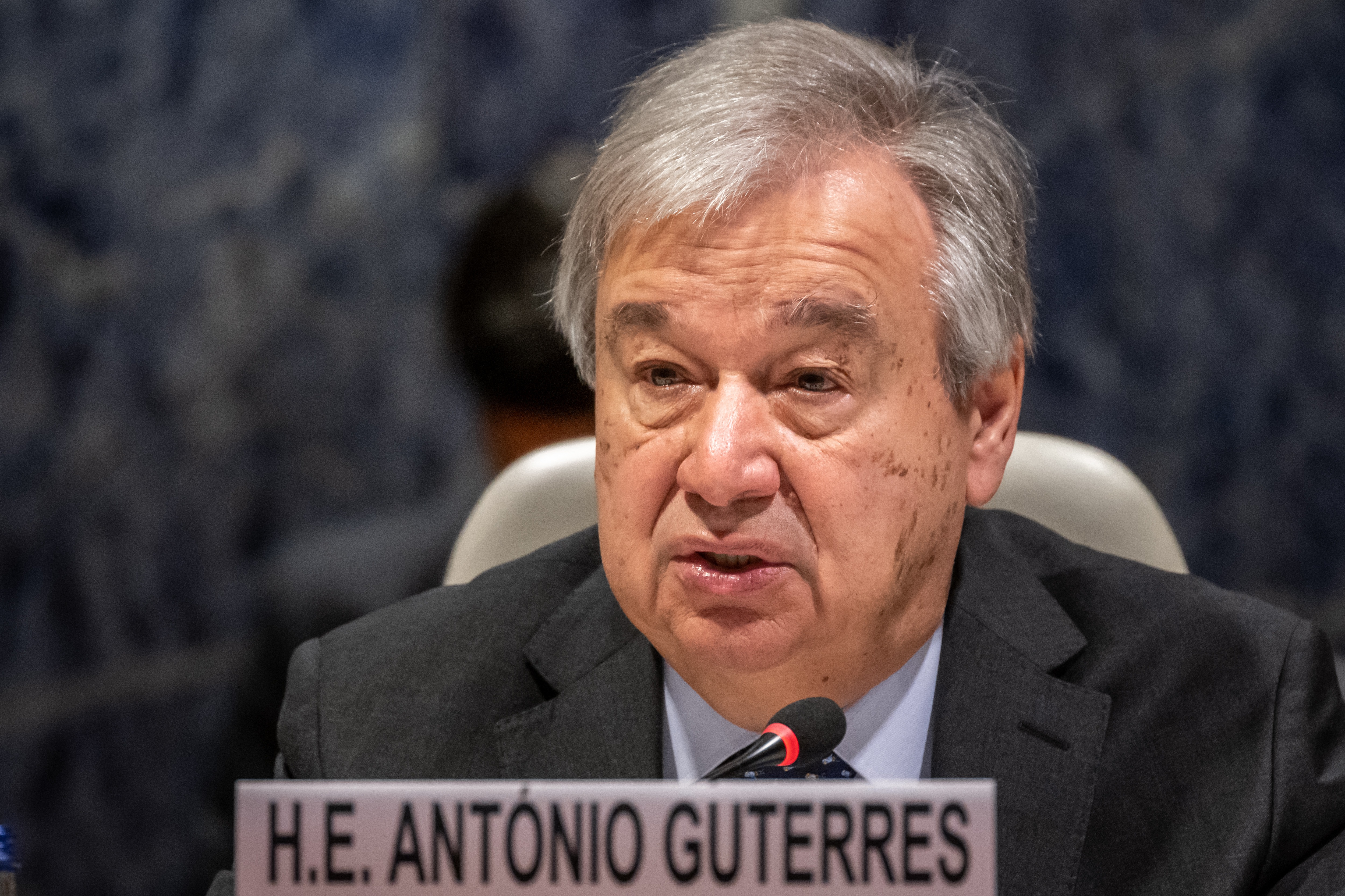 El secretario general de la ONU, Antonio Guterres, habla sobre los riesgos de la inteligencia artificial (Foto: AFP)