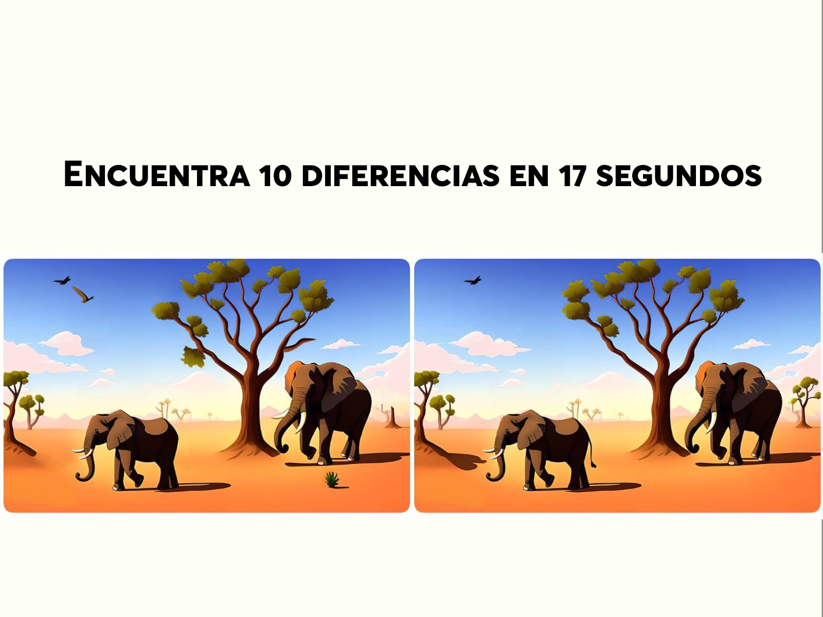 DESAFÍO VISUAL | Hay 10 diferencias entre las dos imágenes del desierto. Eres un campeón si puedes detectarlos a todos en 17 segundos. | Crazy Games