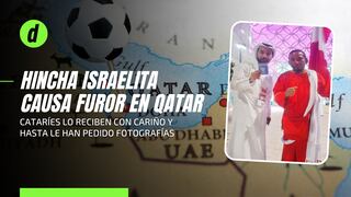 Hincha israelita es bien recibido por qataríes y hasta le piden fotografías