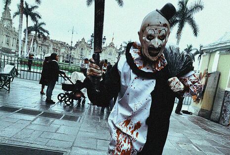 Art the Clown de “Terrifier 3: Payaso Siniestro” aterroriza las calles de Lima