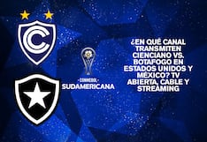 ¿En qué canal transmiten Cienciano vs. Botafogo EN VIVO hoy por octavos de final de Copa Sudamericana 2026 en Estados Unidos y México?