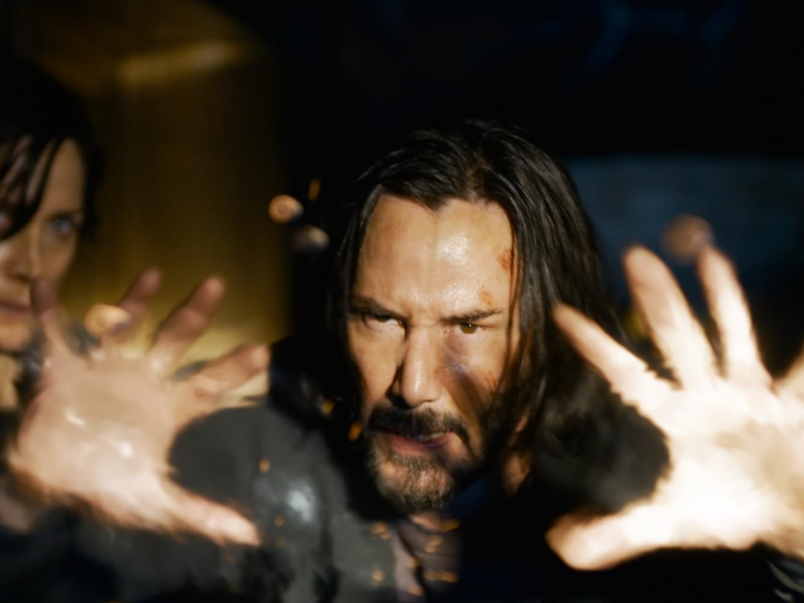 Keanu Reeves como Thomas Anderson o Neo en una escena de acción de la película "The Matrix: Resurrections" (Foto: Venus Castina Productions)