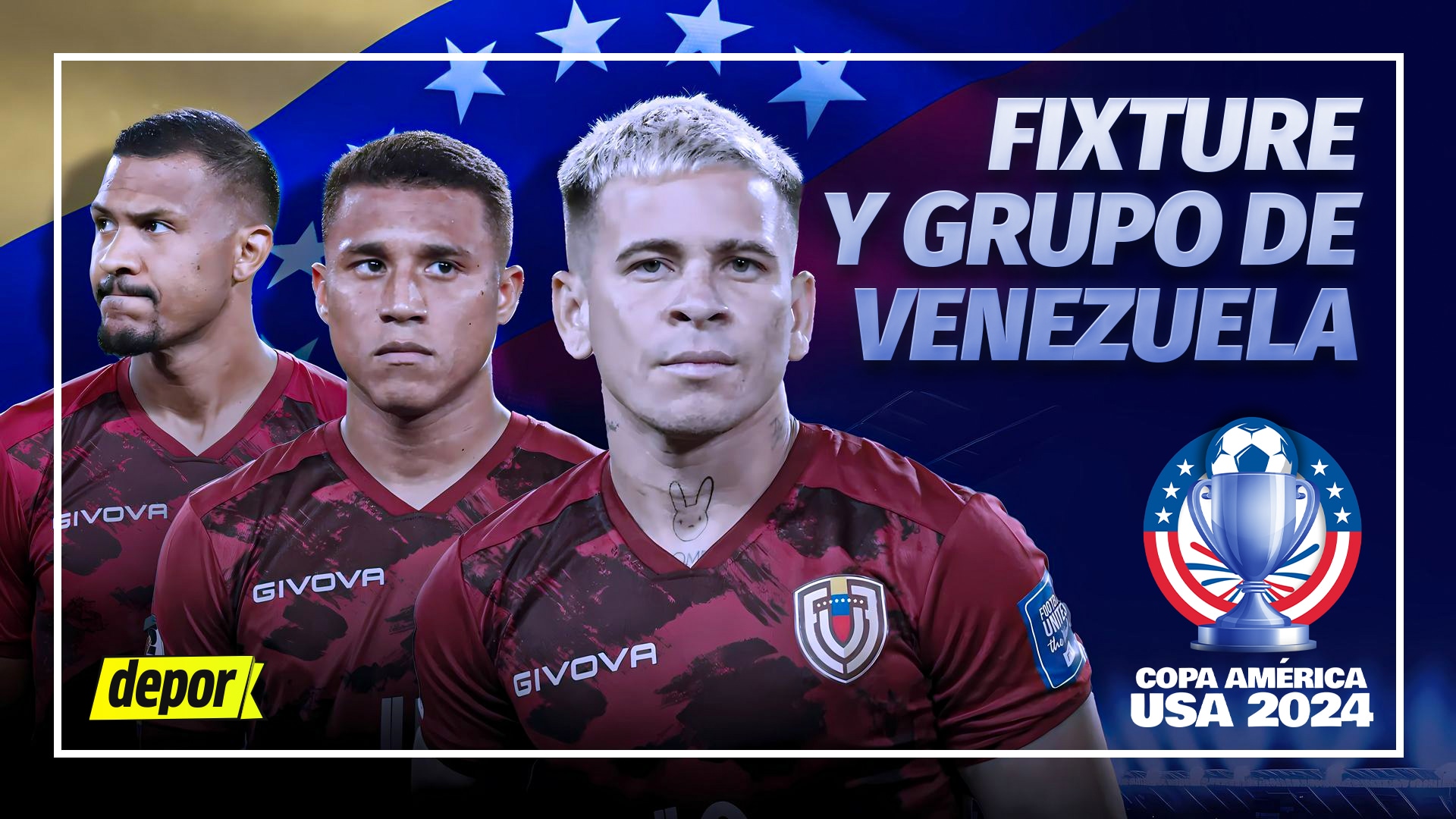 Grupo de Venezuela en Copa América 2024: fixture, rivales, partidos y calendario. (Diseño: Depor)