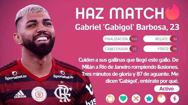 Gabigol ‘tres minutos de pasión’ Barbosa: el perfil de Tinder del crack del Flamengo