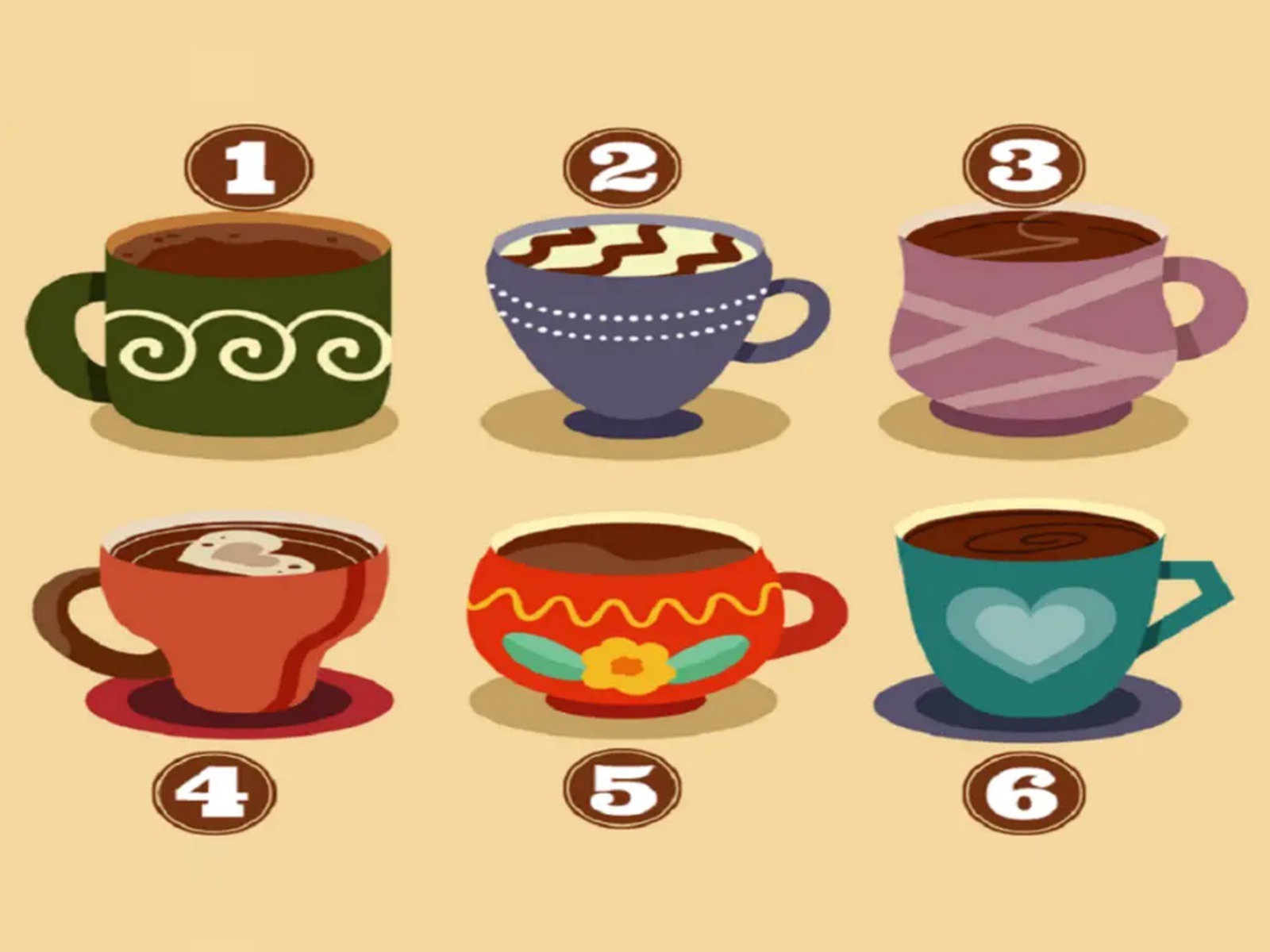 TEST VISUAL | En esta imagen hay muchas tazas de café. Tienes que seleccionar una. (Foto: namastest.net)