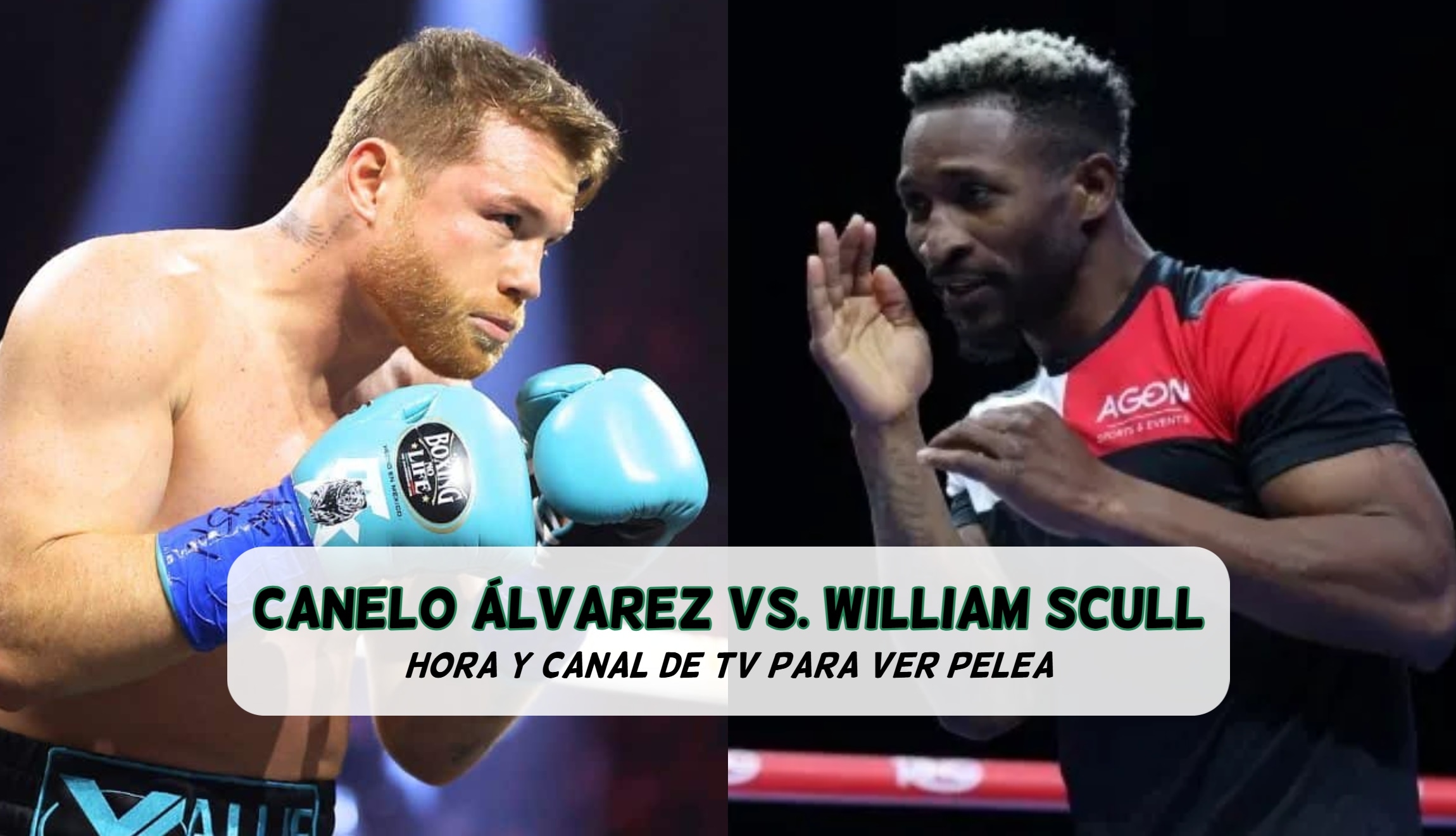 Canelo vs. Scull: hora y canal para ver la pelea EN VIVO (Foto: BeFunky / Composición: Depor)
