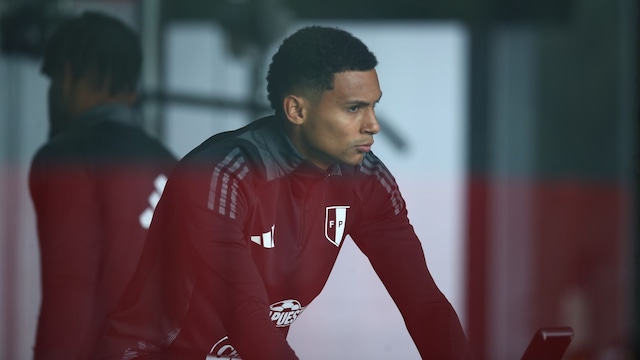 Marco López en el tercer día de entrenamiento en Videna. (Giancarlo Ávila/GEC)