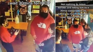 La reacción de Adam Sandler al video viral de la joven que lo atendió en un restaurante sin reconocerlo