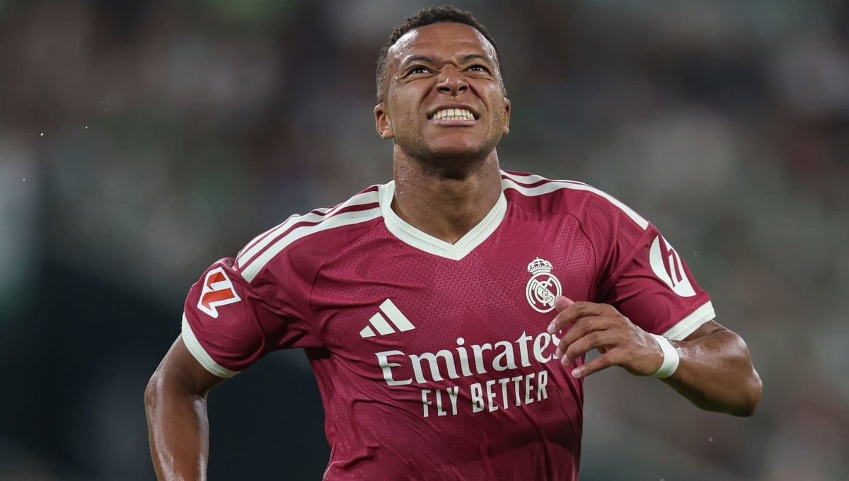 Kylian Mbappé falló un penal en la última derrota del Real Madrid antes el Betis. (Foto: Getty Images)