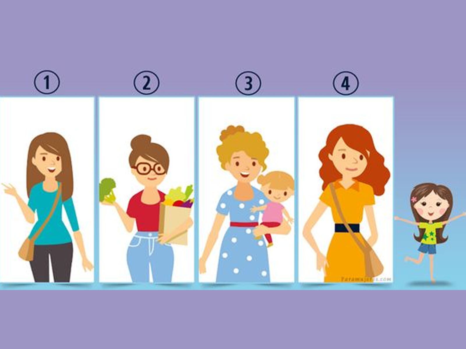 TEST VISUAL | Observa la imagen con atención y elige a la mujer que crees que es la madre. (paramujeres.com)