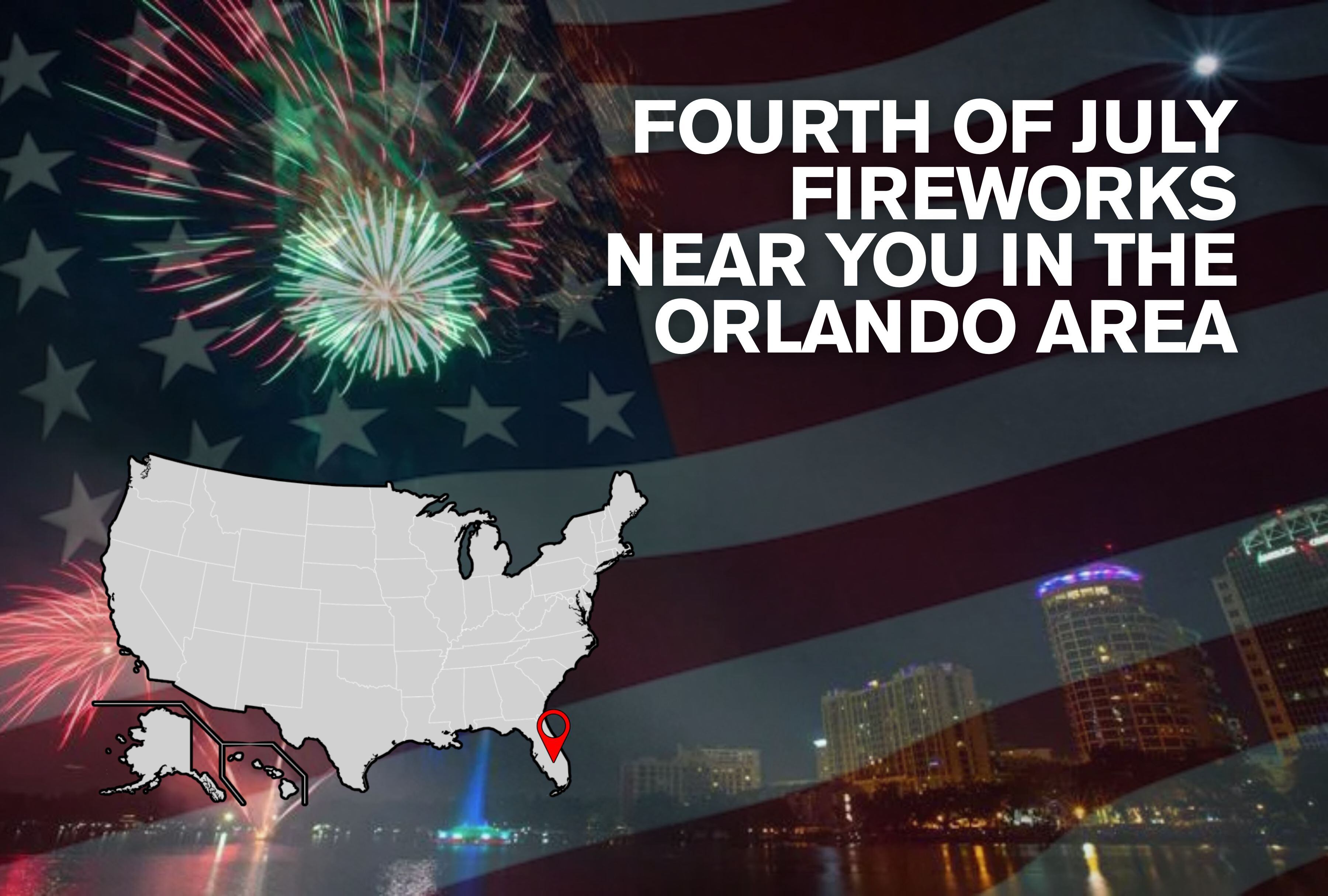 Orlando celebrates July 4th with magical fireworks. Check out where to see them in the city and celebrate in style. | Photo by orlandodatenightguide.com / Depor