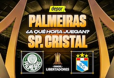 Hora de hoy de Cristal vs. Palmeiras por la Copa Libertadores 2025