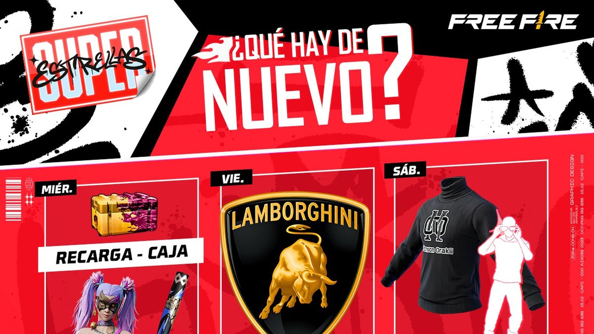 Conoce el contenido para cada fecha de la agenda semanal de Free Fire (Difusión)