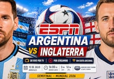 ESPN EN VIVO — cómo ver partido Argentina vs. Inglaterra por TV y Online