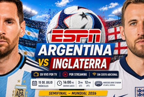 ESPN transmitió el partido Argentina 2-1 Inglaterra por el Mundial 2026