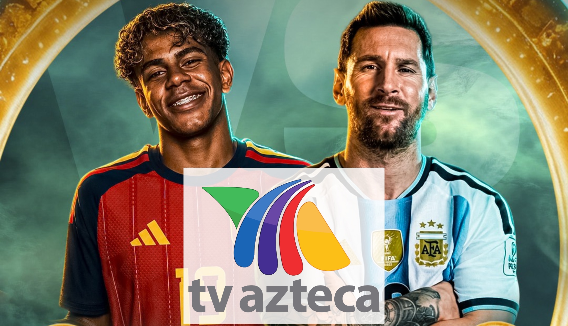 Señal de TV Azteca para ver la final del Mundial 2026 entre España vs. Argentina, este domingo 19 de julio, desde el Metlife Stadium de New Jersey. (Foto: Composición de Depor / TV Azteca Deportes)