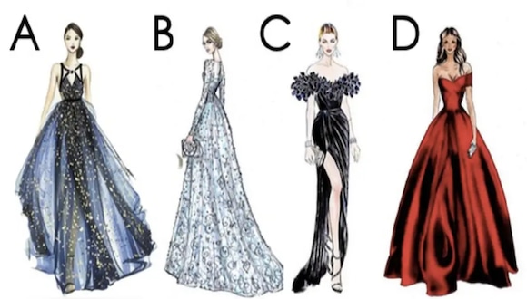 TEST VISUAL | En esta imagen se pueden apreciar varios vestidos. Tienes que seleccionar uno. (Foto: namastest.net)