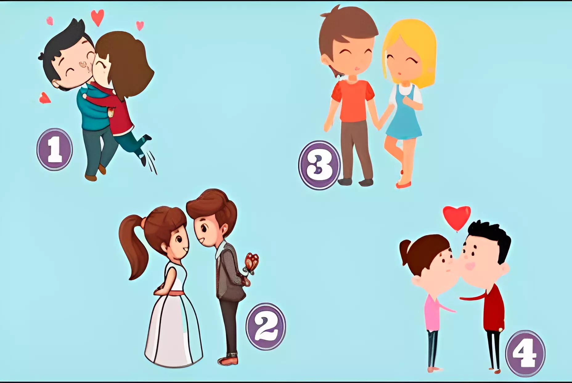 Test de personalidad: La pareja a la que elijas en esta imagen dirá que tan rápido te sueles enamorar (Foto: GenialGuru)