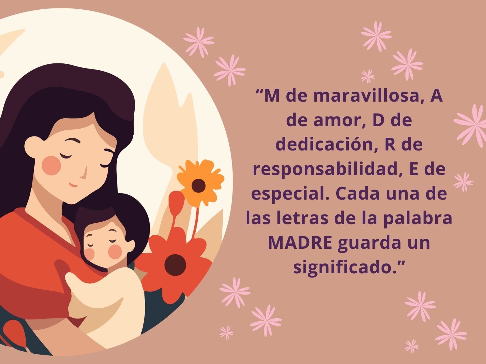 Celebra el Día de la Madre con esta frase original y sorprende a Mamá en cuestión de segundos. (Foto: Composición Audiencias/Canva)